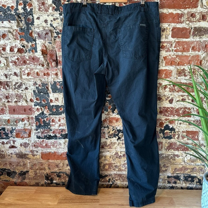 Columbia Mens 40x32 Casual Pants Black Outdoor Twill