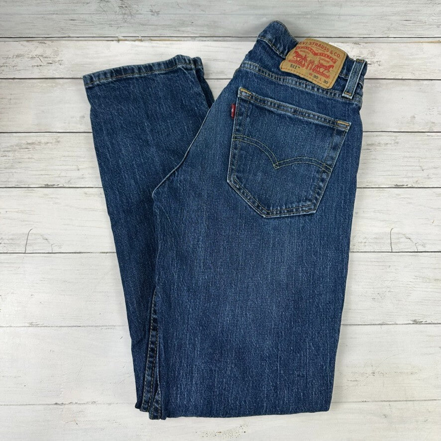 Levis Mens 511 blue Jeans 30x30 Slim Fit Denim (measures 29x29.5) Levi's