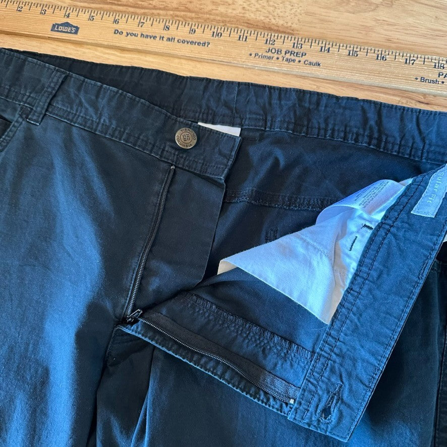 Columbia Mens 40x32 Casual Pants Black Outdoor Twill