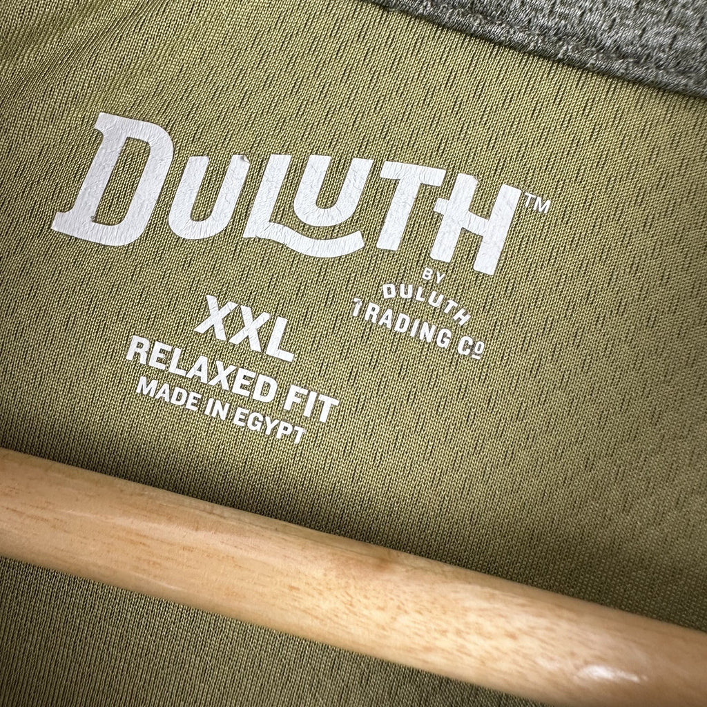 Duluth Trading Mens Green Short Sleeve Polo Size 2XL Relaxed Fit