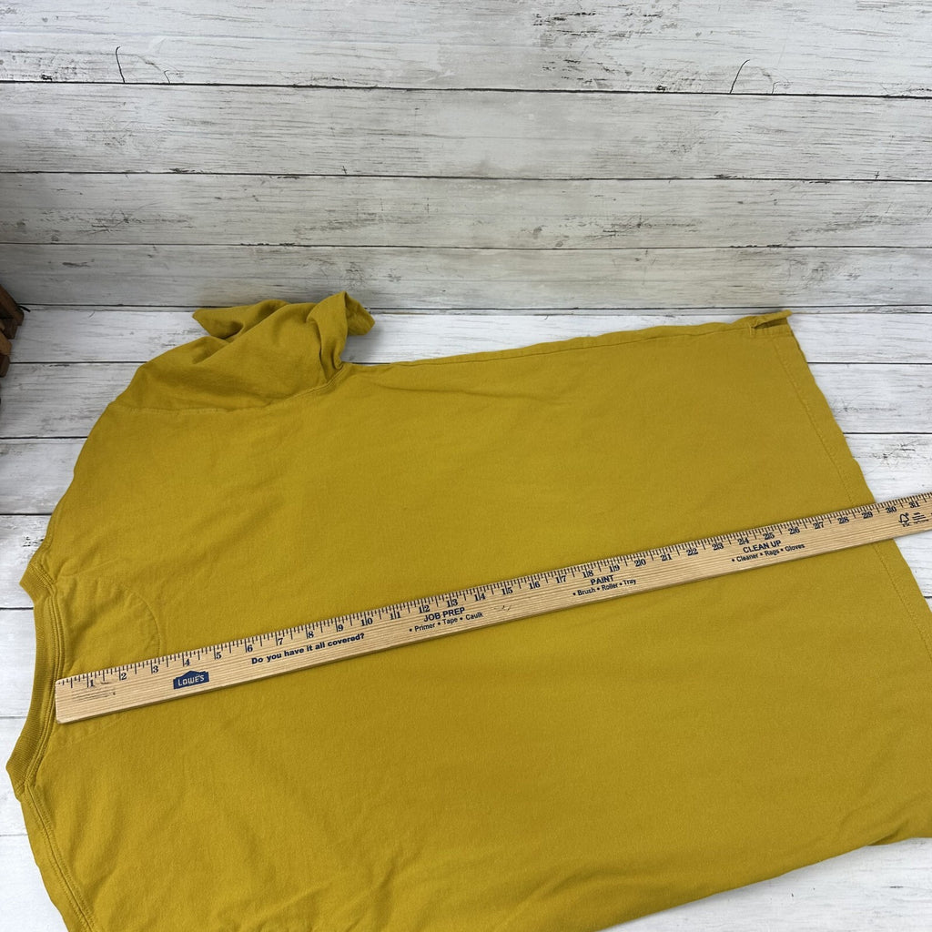 Duluth Trading Co Shirt Mens Medium Mustard Yellow Longtail T Gears Tee Outdoors