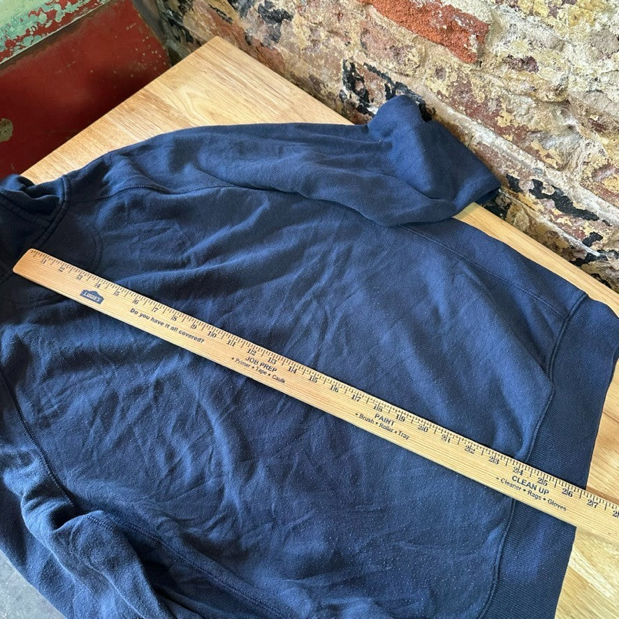 Carhartt Hoodie Sweatshirt Blue Mens Size Medium Relaxed Fit Spellout