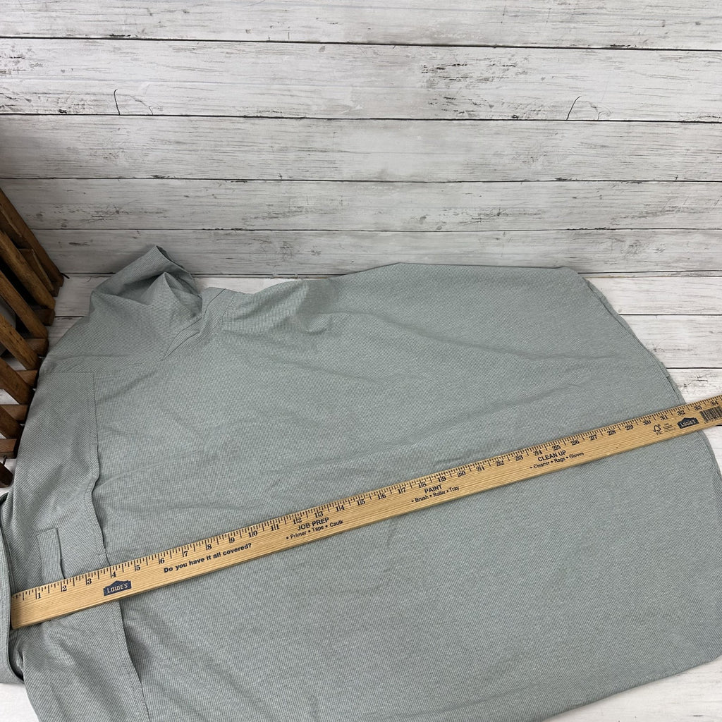 Duluth Trading Co Mens Large Short Sleeve Work Shirt Standard Fit Gray
