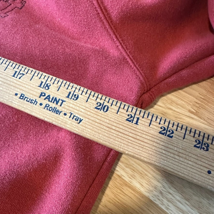 Carhartt Full Zip Hoodie Womens Large Red Sweatshirt Casual Spellout