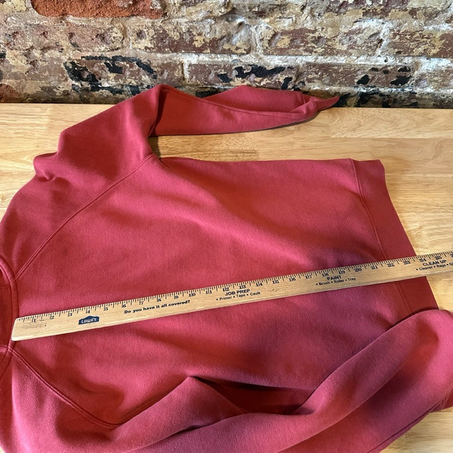 Carhartt Full Zip Hoodie Womens Large Red Sweatshirt Casual Spellout