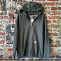 Carhartt Hoodie Full Zip Sweatshirt Green Mens Size Large Loose Fit Logo