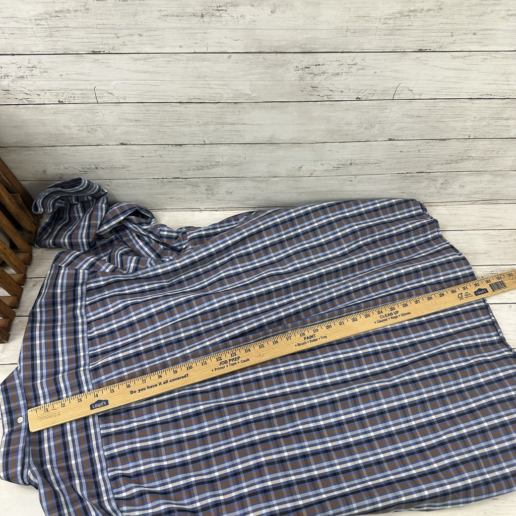 Duluth Trading Casual Button up Shirt Mens 2XL Long sleeve Blue Plaid Outdoor