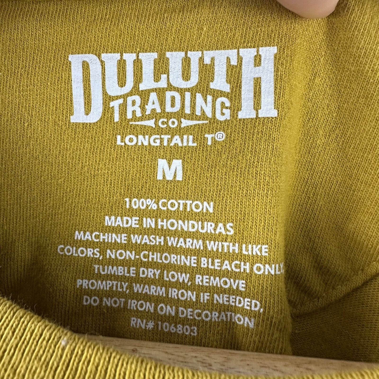 Duluth Trading Co Shirt Mens Medium Mustard Yellow Longtail T Gears Tee Outdoors