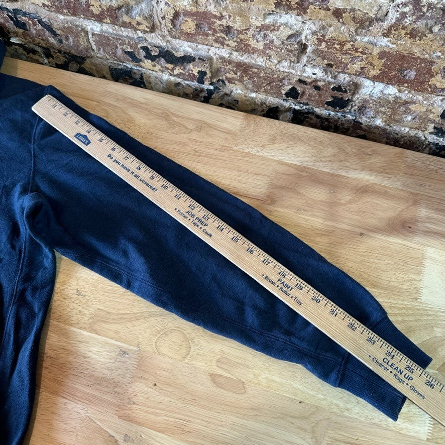 Carhartt Hoodie Sweatshirt Blue Mens Size Medium Relaxed Fit Spellout