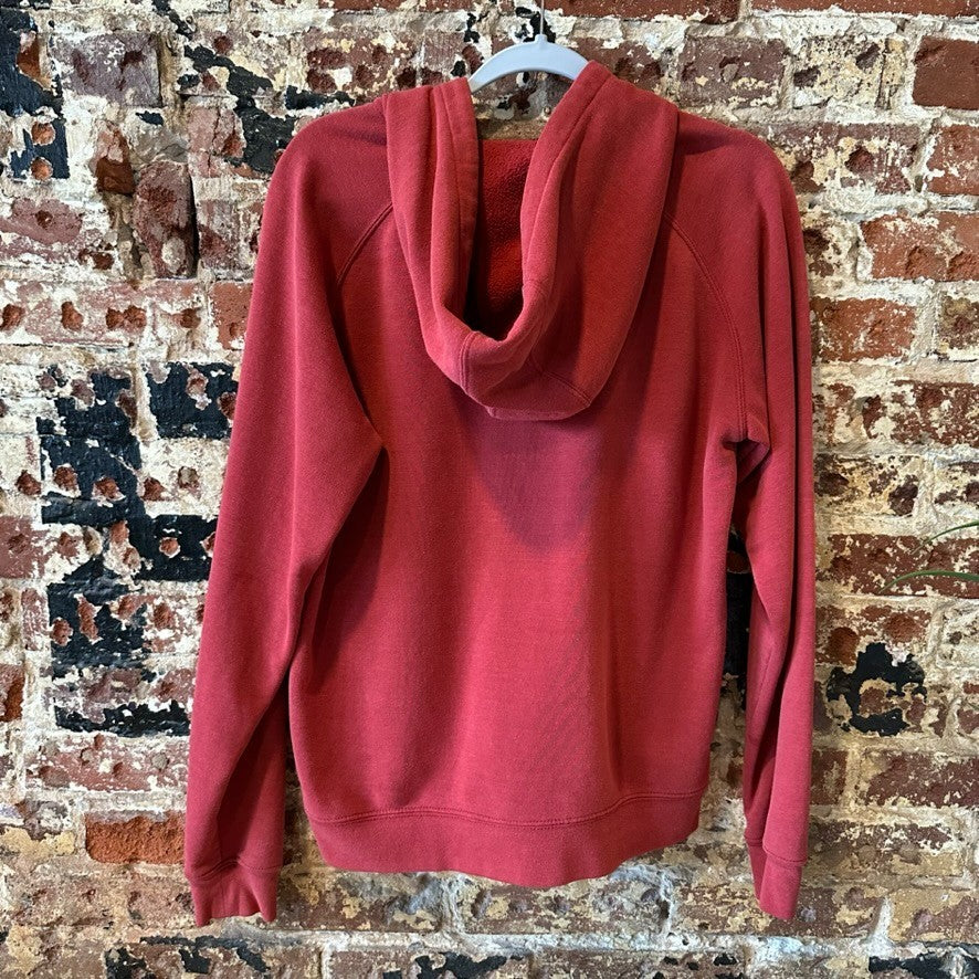 Carhartt Full Zip Hoodie Womens Large Red Sweatshirt Casual Spellout