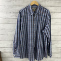 Duluth Trading Casual Button up Shirt Mens 2XL Long sleeve Blue Plaid Outdoor
