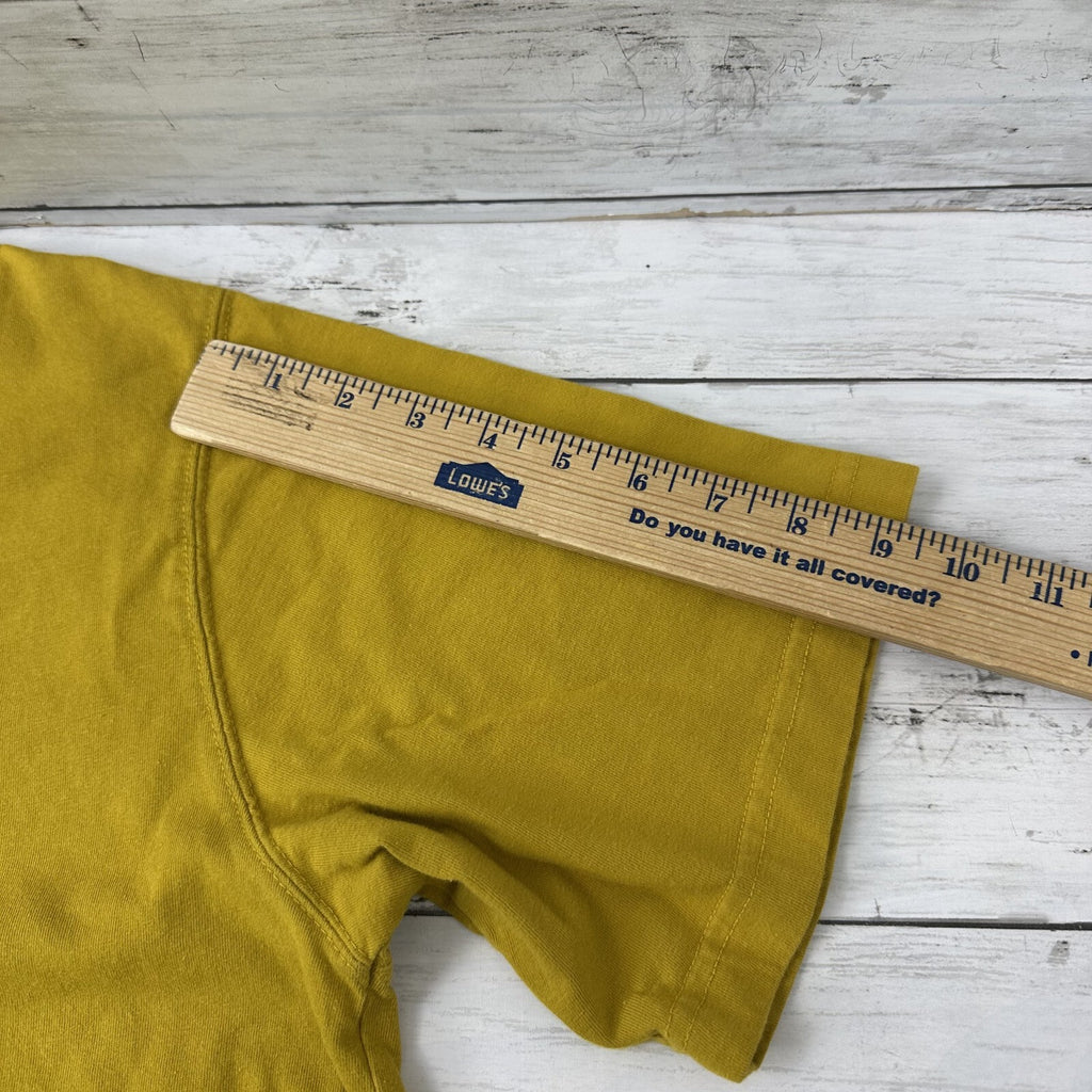 Duluth Trading Co Shirt Mens Medium Mustard Yellow Longtail T Gears Tee Outdoors