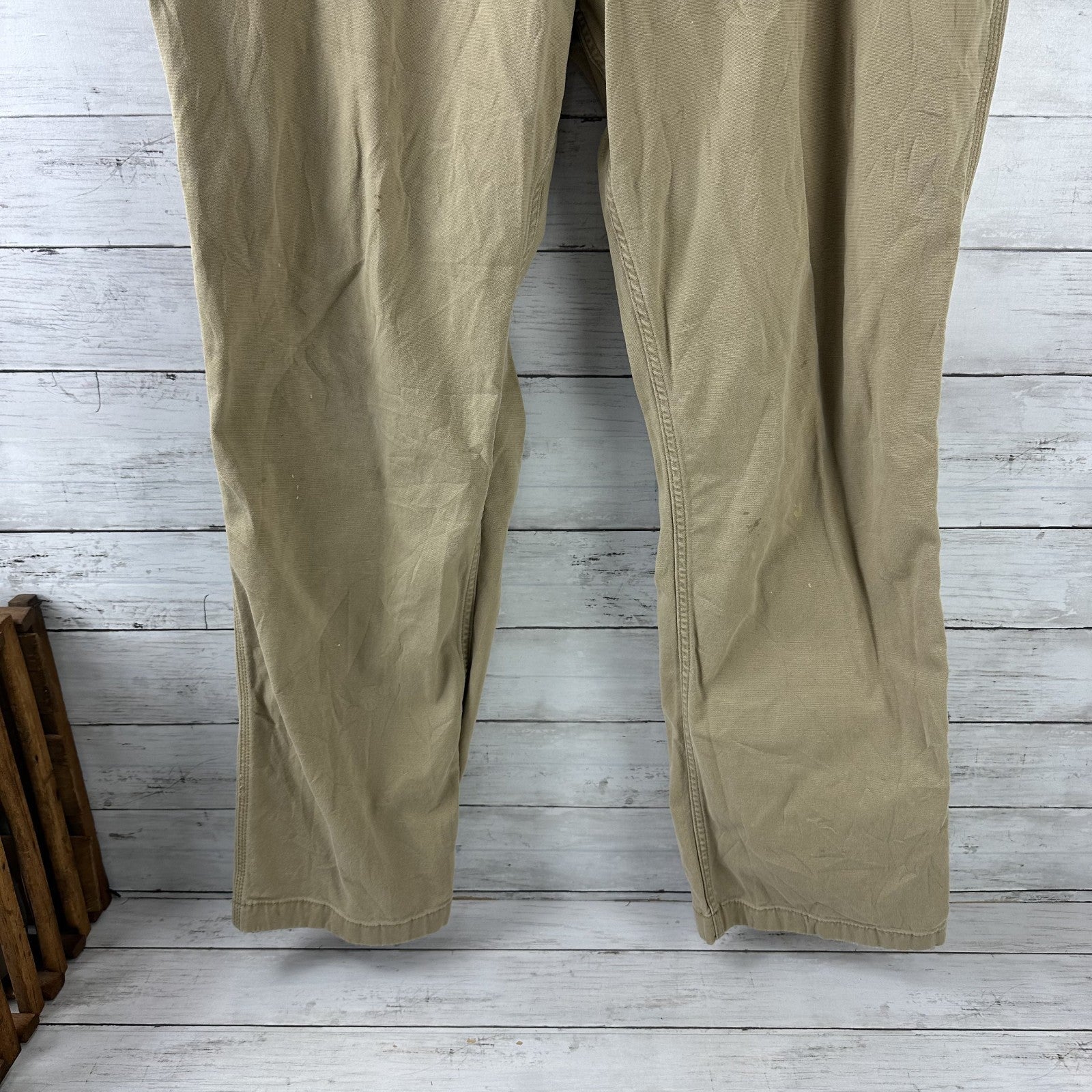 Carhartt Relaxed Fit Utility Pants Size 40x32 Tan Brown Workwear (measures 39x29