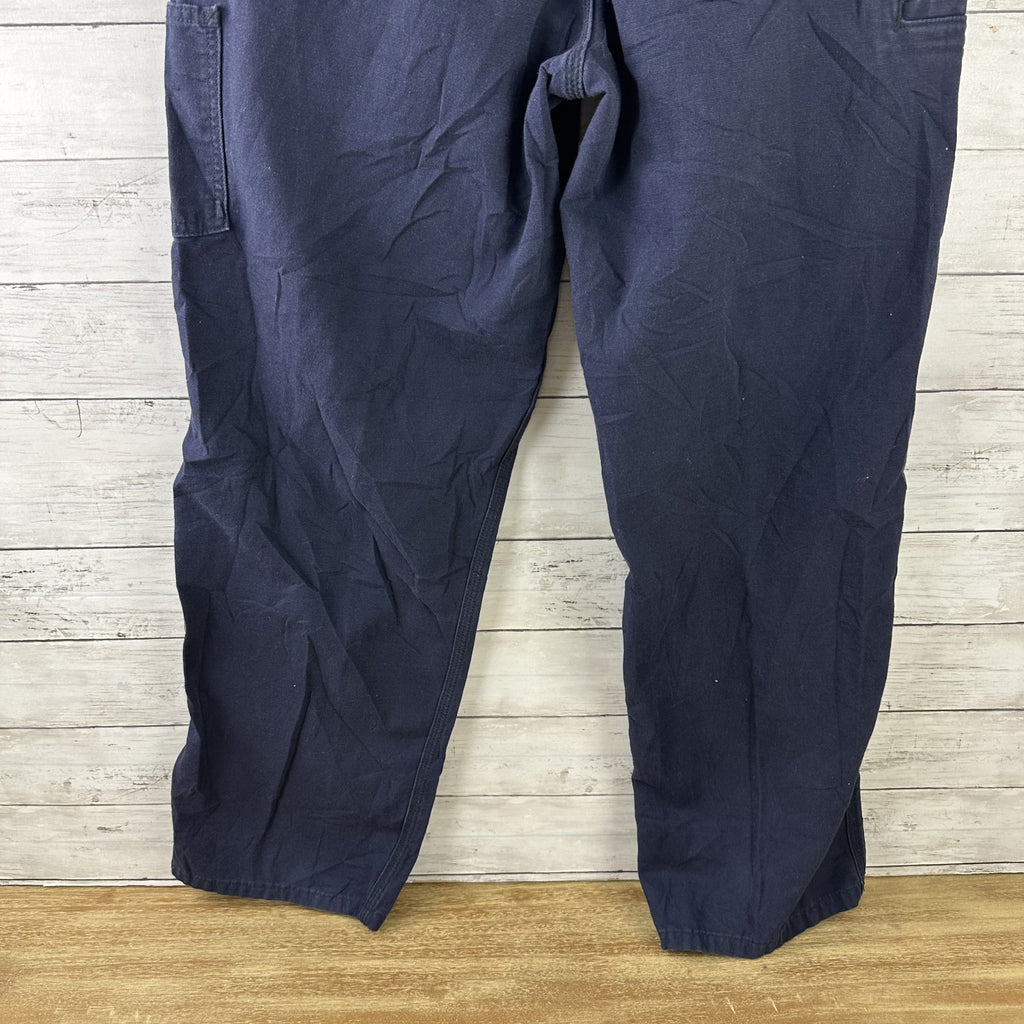 Carhartt FR FRB159 NVY Pants Mens 36x36 Blue utility Loose Fit