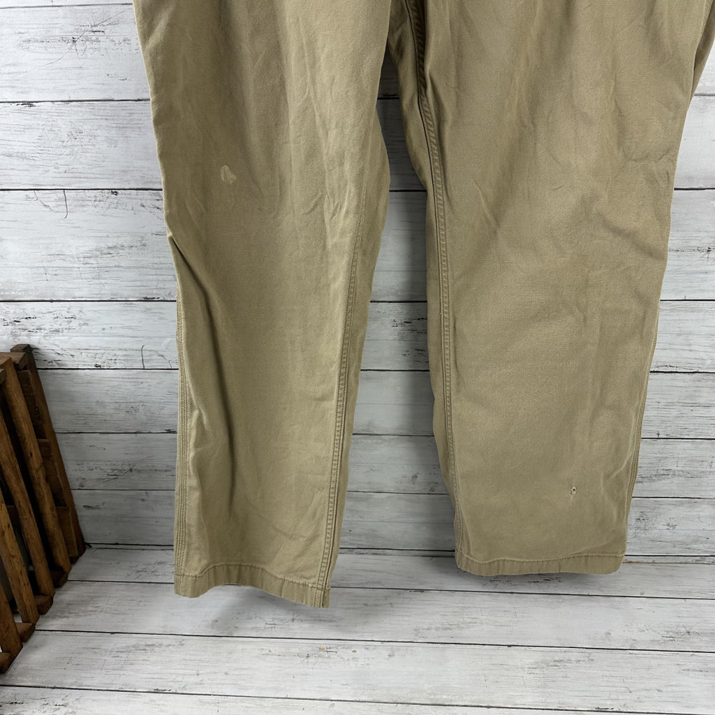 Carhartt Relaxed Fit Utility Pants Size 40x32 Tan Brown Workwear (measures 39x30