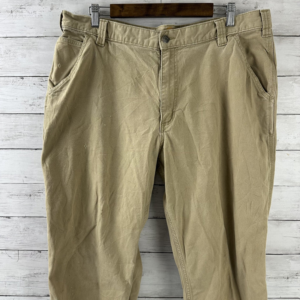 Carhartt Relaxed Fit Utility Pants Size 40x32 Tan Brown Workwear (measures 39x29
