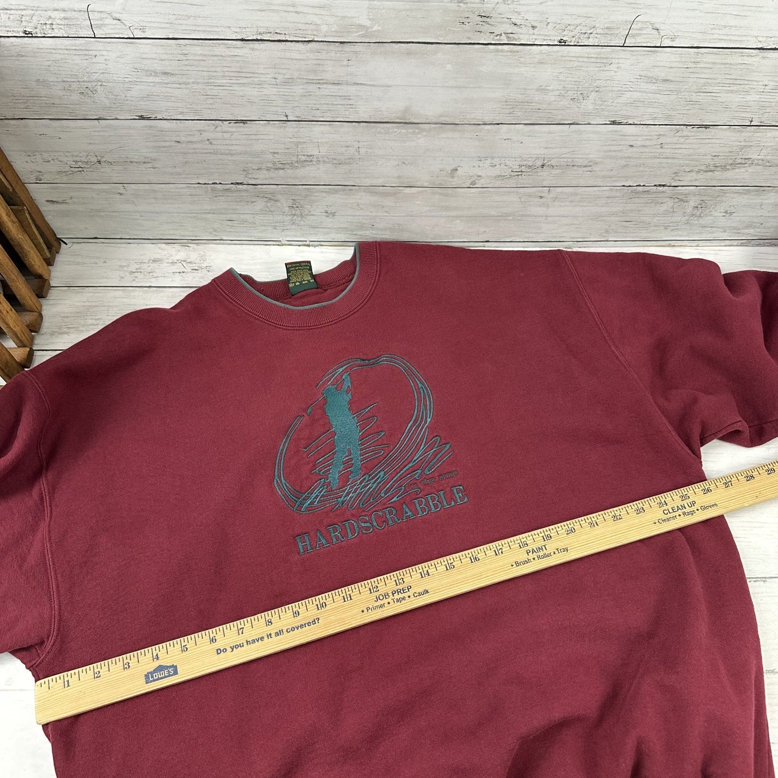 VINTAGE Golf Sweatshirt Mens XL red Crewneck 90s USA Cross creek hardscrabble