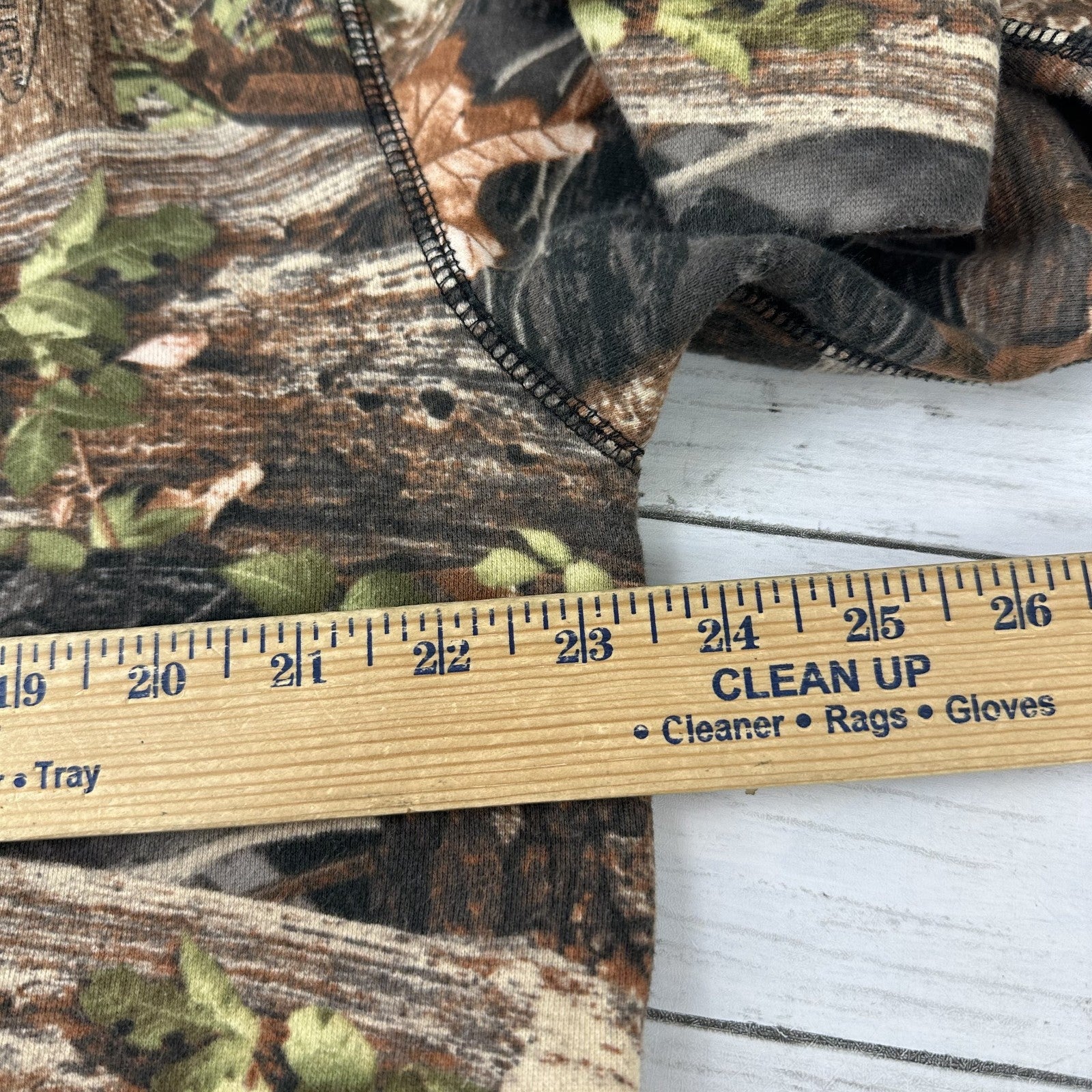 Brents Mens MED Photoflauge Sweatshirt Hunting Outdoor Camo Forest Brown Green