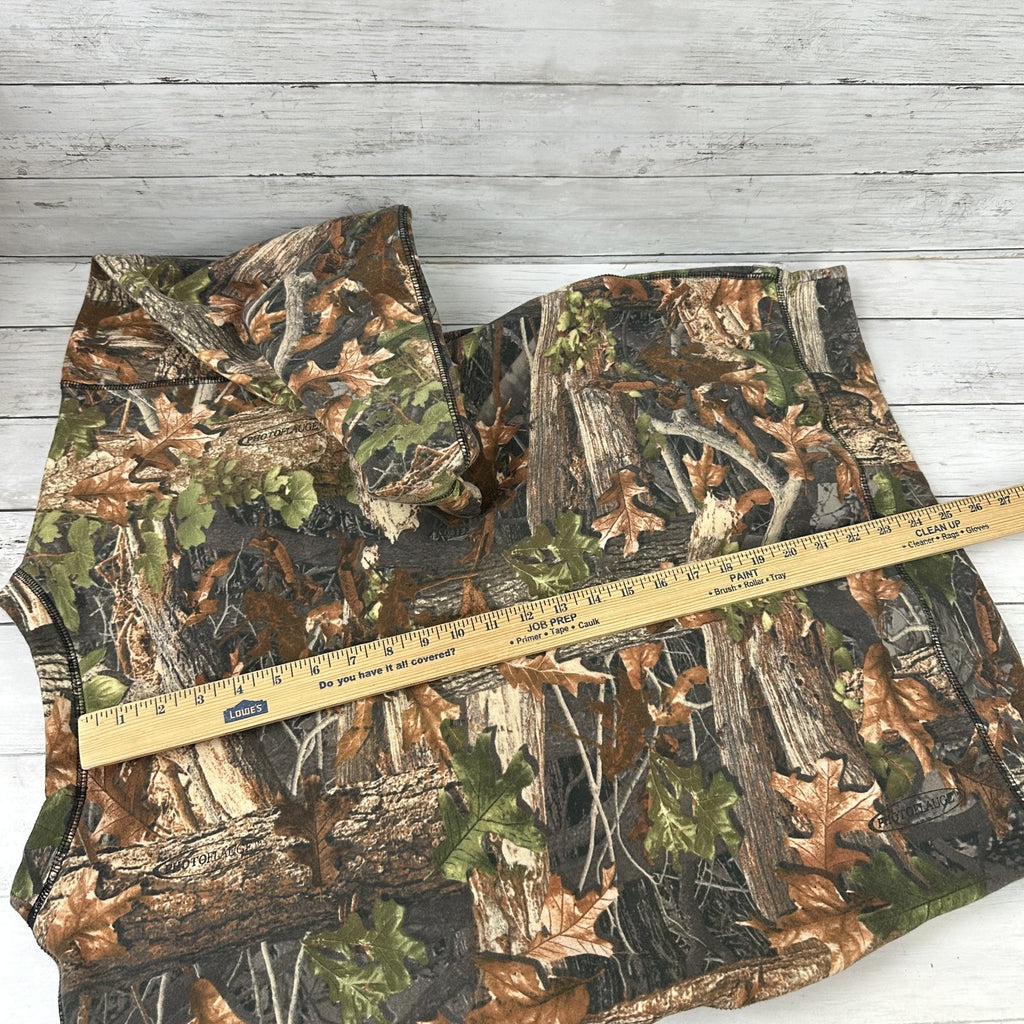 Brents Mens MED Photoflauge Sweatshirt Hunting Outdoor Camo Forest Brown Green