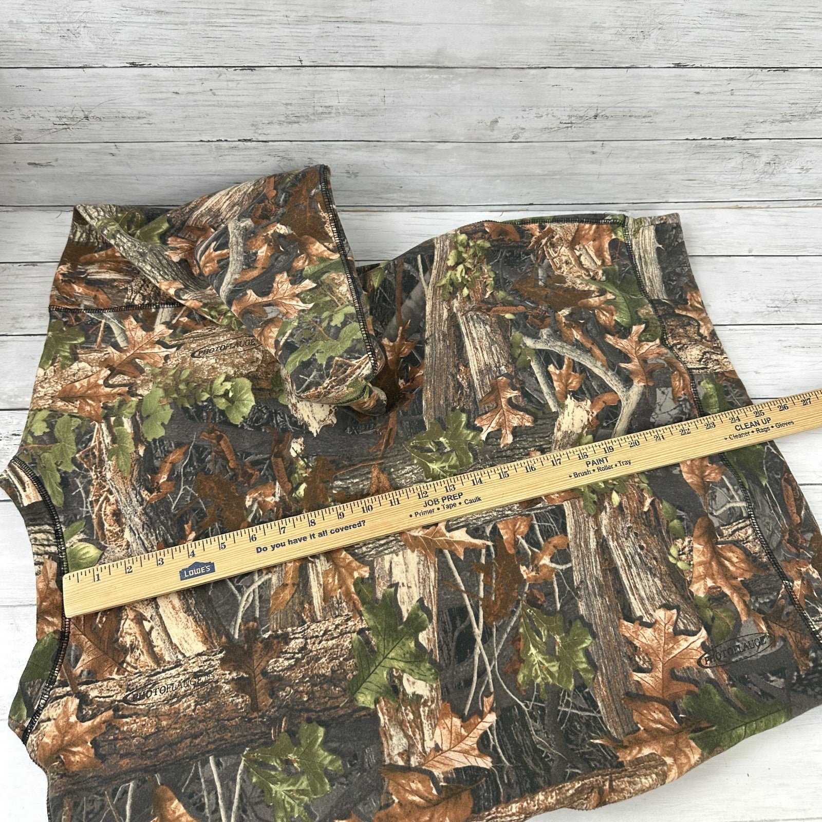 Brents Mens MED Photoflauge Sweatshirt Hunting Outdoor Camo Forest Brown Green