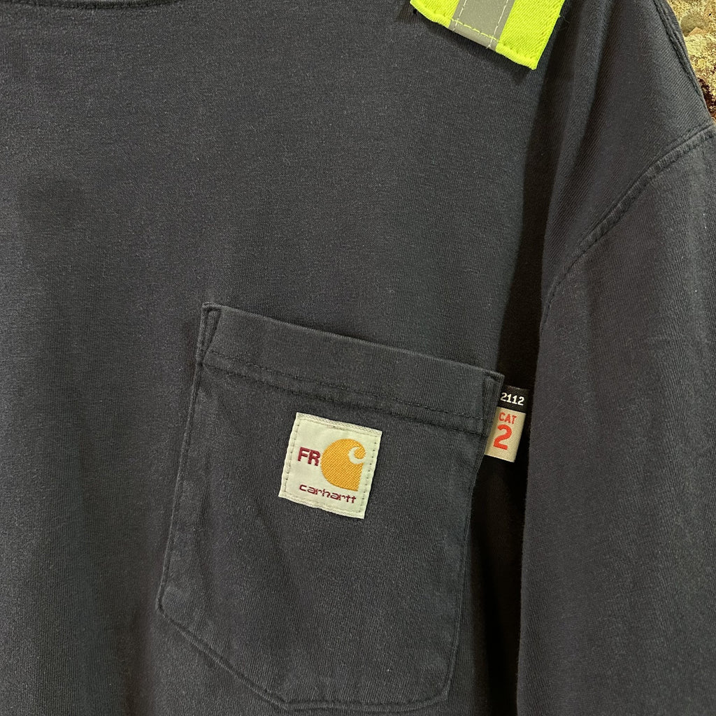 Carhartt FR Shirt Mens Large Flame Resistant Force Relaxed Fit Reflective Work