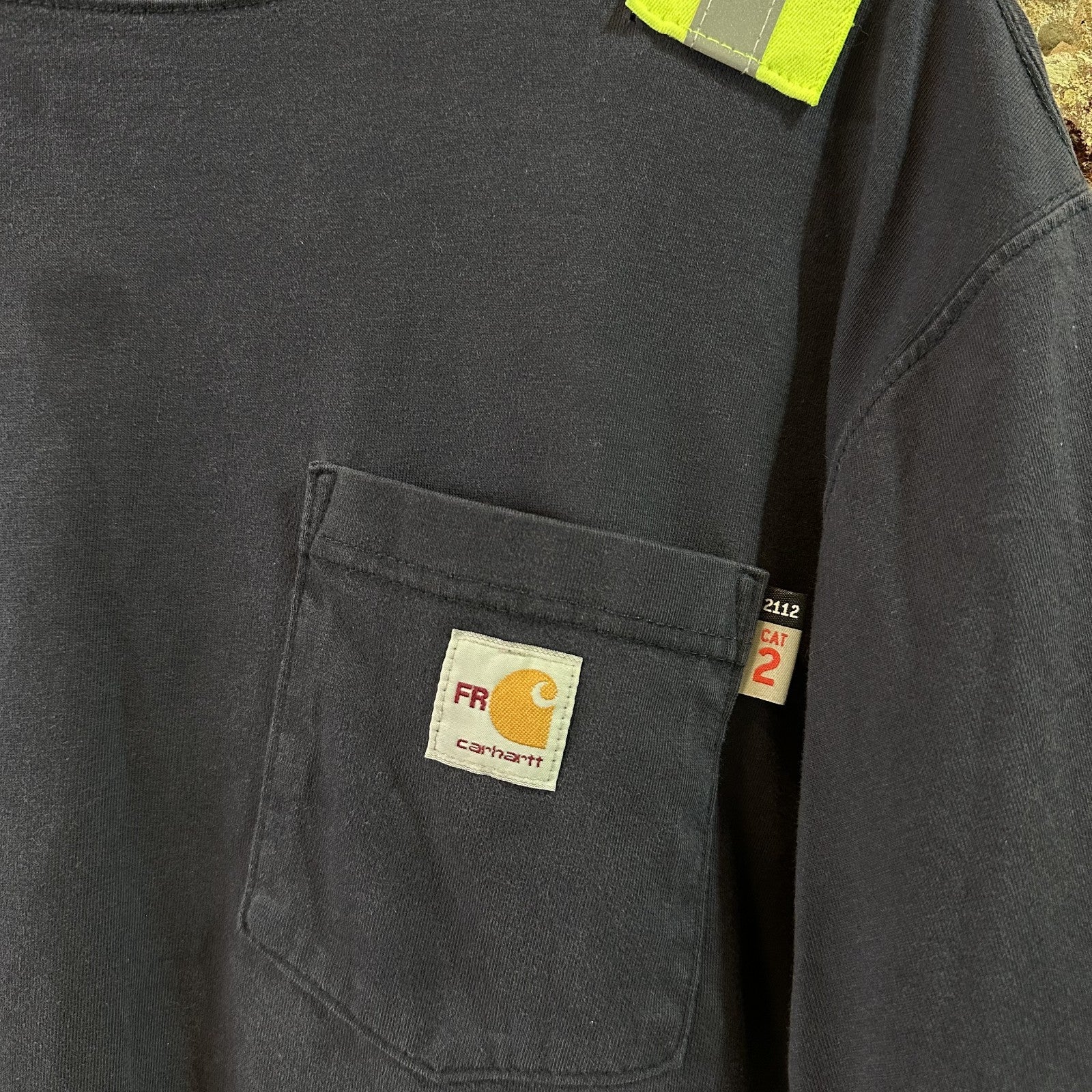 Carhartt FR Shirt Mens Large Flame Resistant Force Relaxed Fit Reflective Work