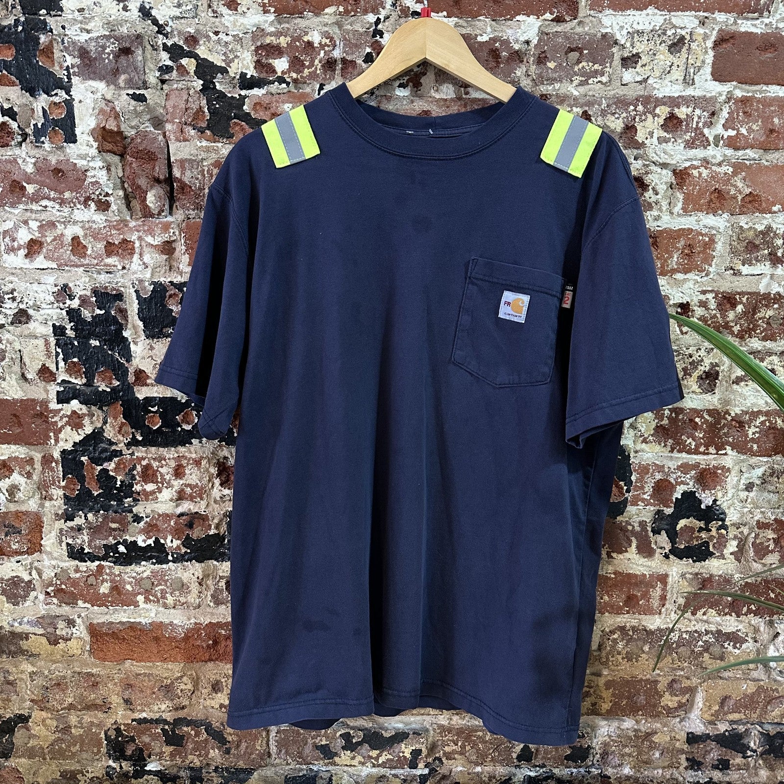Carhartt FR Shirt Mens Large Flame Resistant Force Relaxed Fit Reflective Work