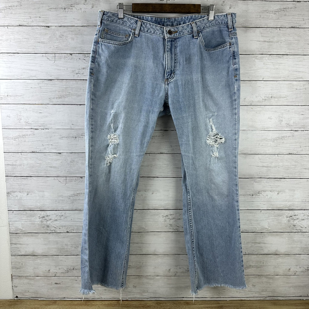 Carhartt WB050 Curvy Fit blue jeans Womens 16x30 (38x29") distressed