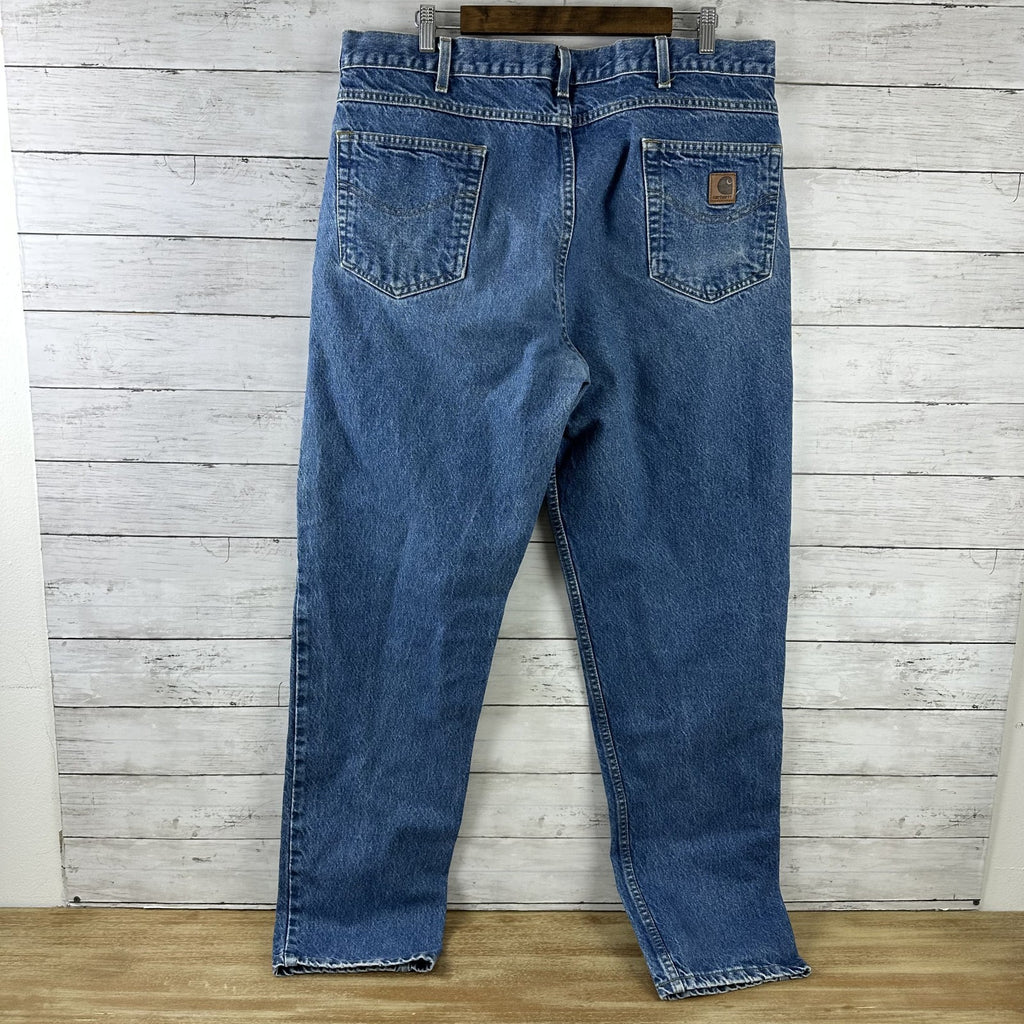 Carhartt B17 DST Jeans Mens 40x34 Blue denim workwear Work Relaxed