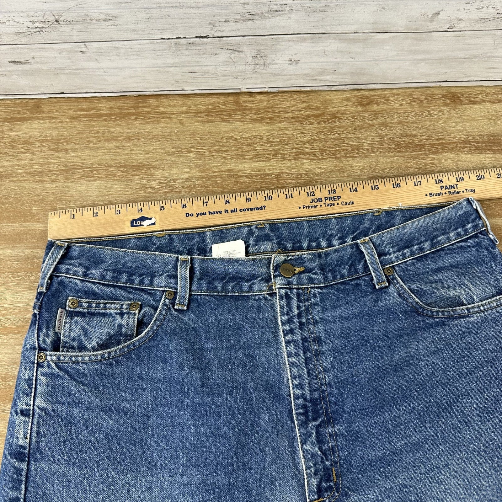 Carhartt B17 DST Jeans Mens 40x34 Blue denim workwear Work Relaxed