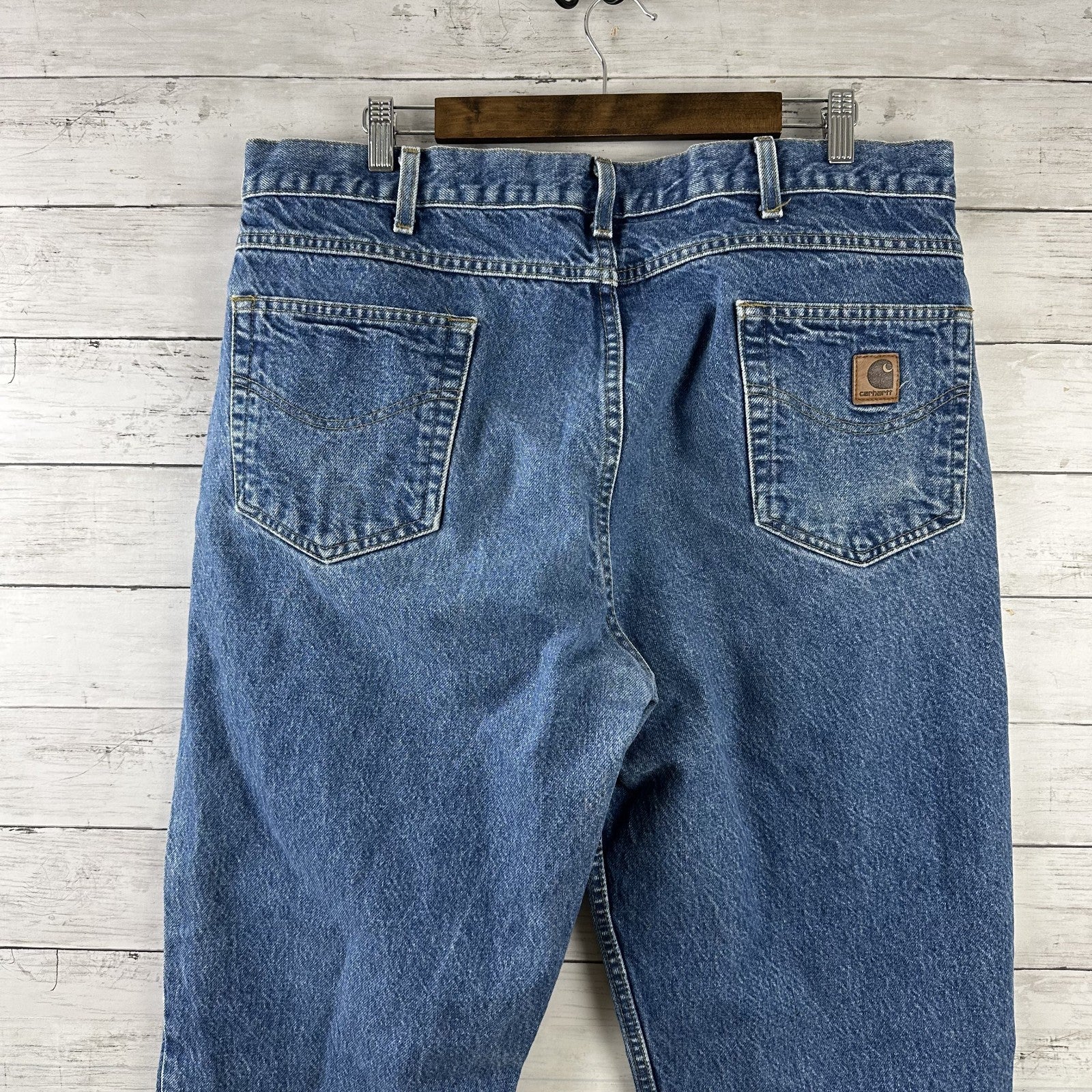 Carhartt B17 DST Jeans Mens 40x34 Blue denim workwear Work Relaxed