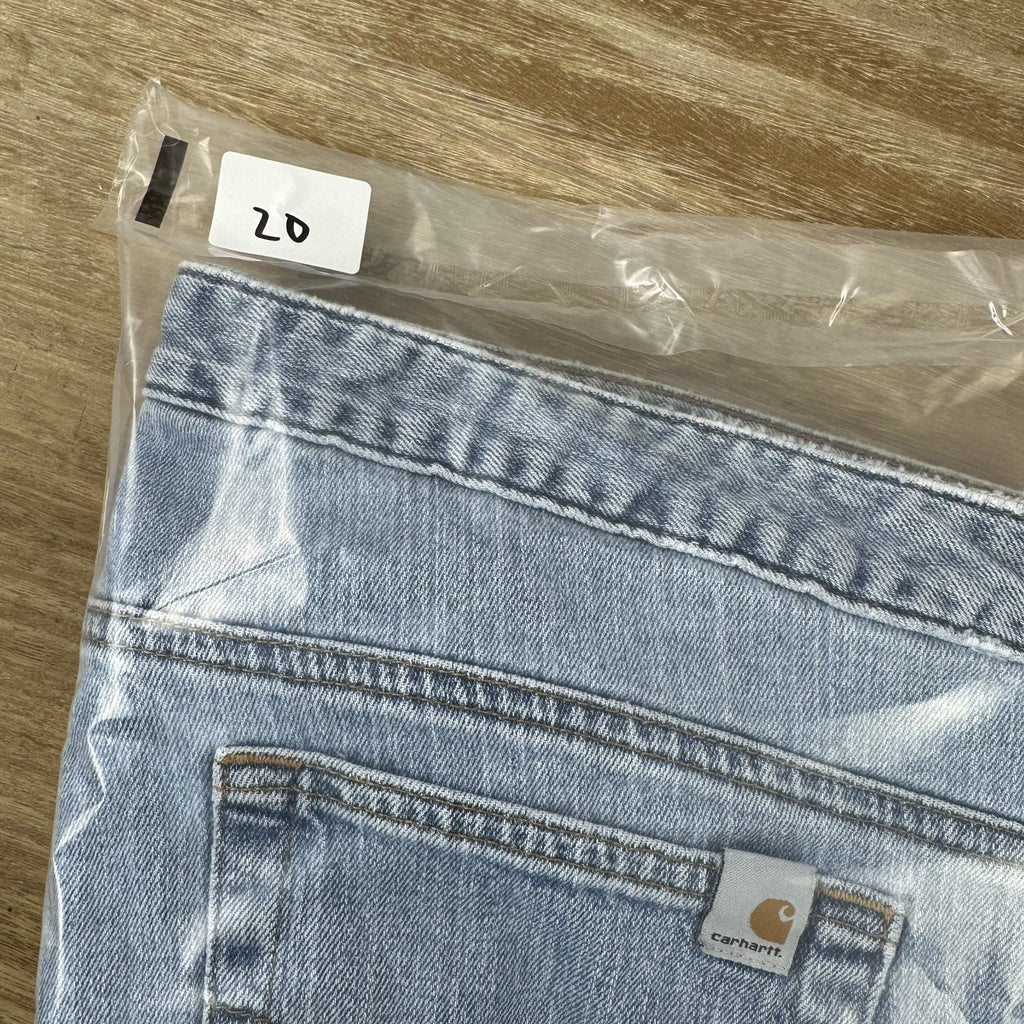 Carhartt WB050 Curvy Fit blue jeans Womens 16x30 (38x29") distressed