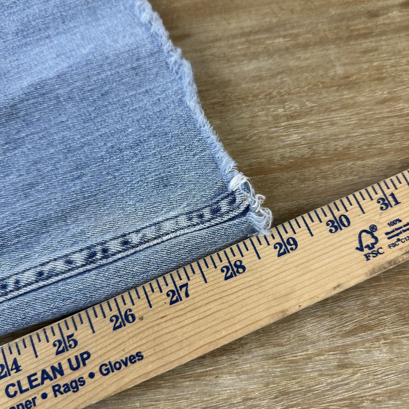 Carhartt WB050 Curvy Fit blue jeans Womens 16x30 (38x29") distressed