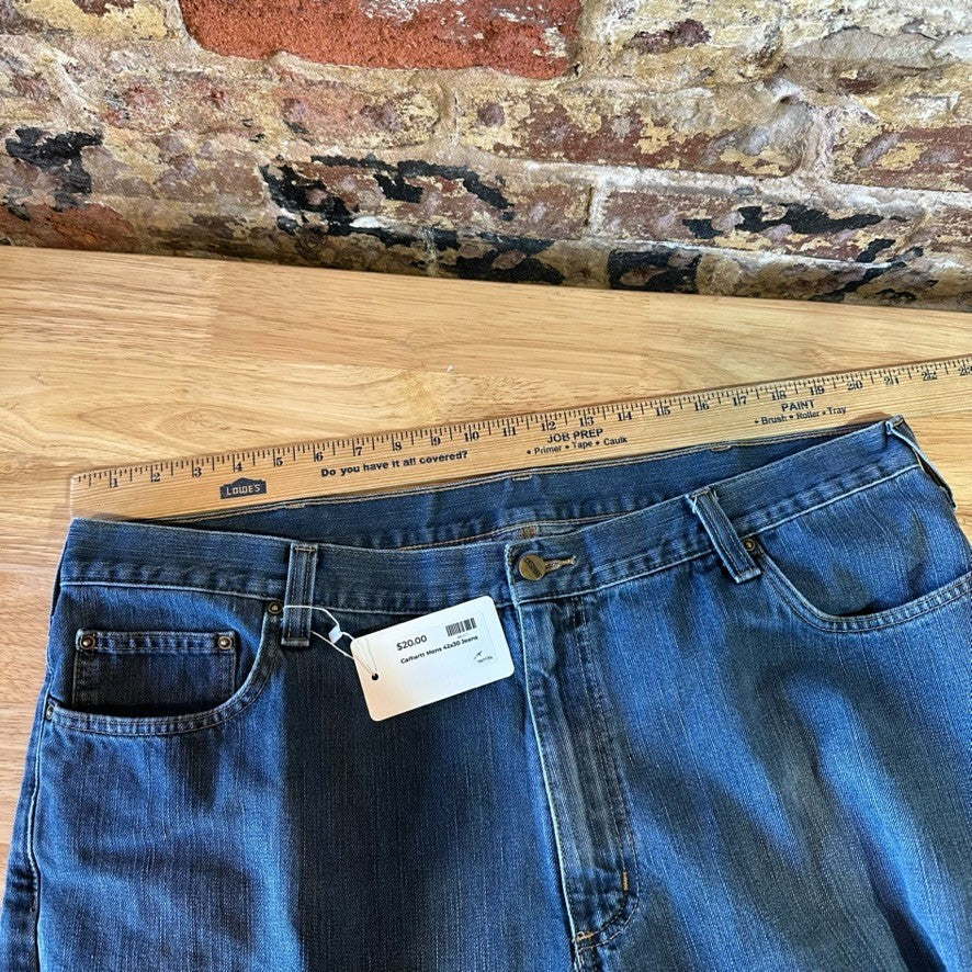 Carhartt Jeans Mens 42x30 Blue denim (measures 42x29.5) workwear 5 pocket