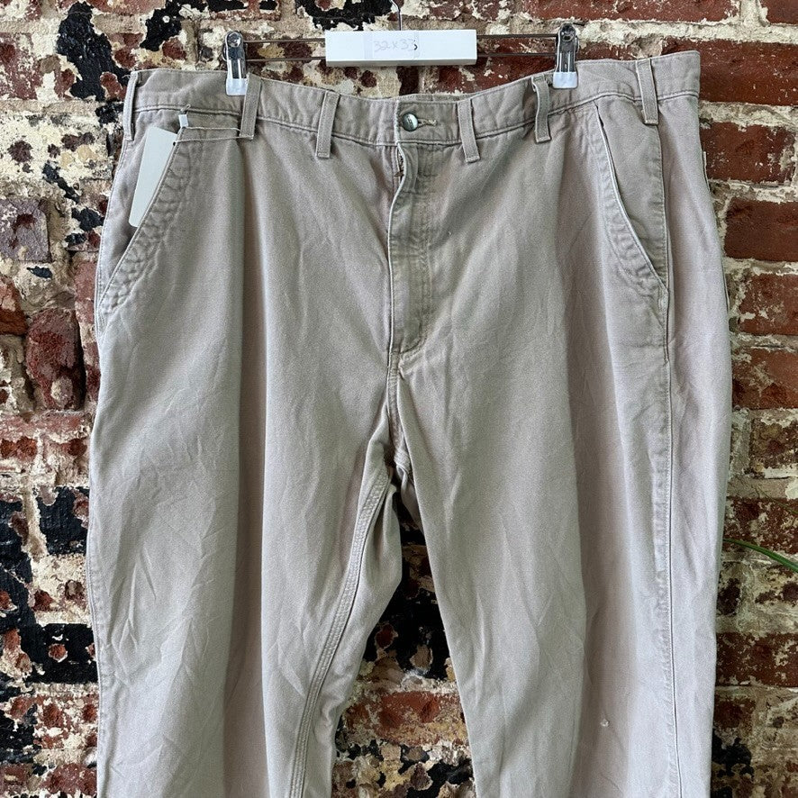 Carhartt Pants Men Size 42x30 Tan Workwear Relaxed Fit  (43x30)