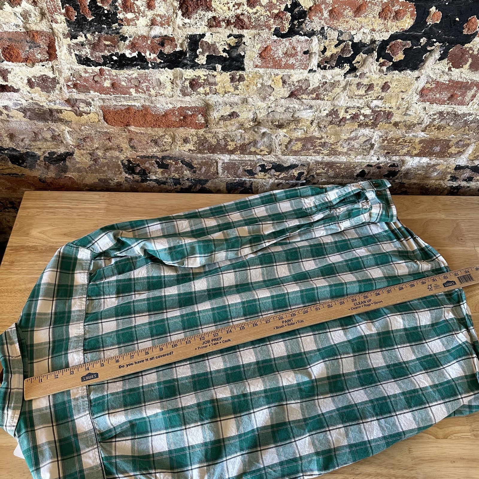 Carhartt Relaxed Fit Long Sleeve Mens Shirt Large Button Green plaid