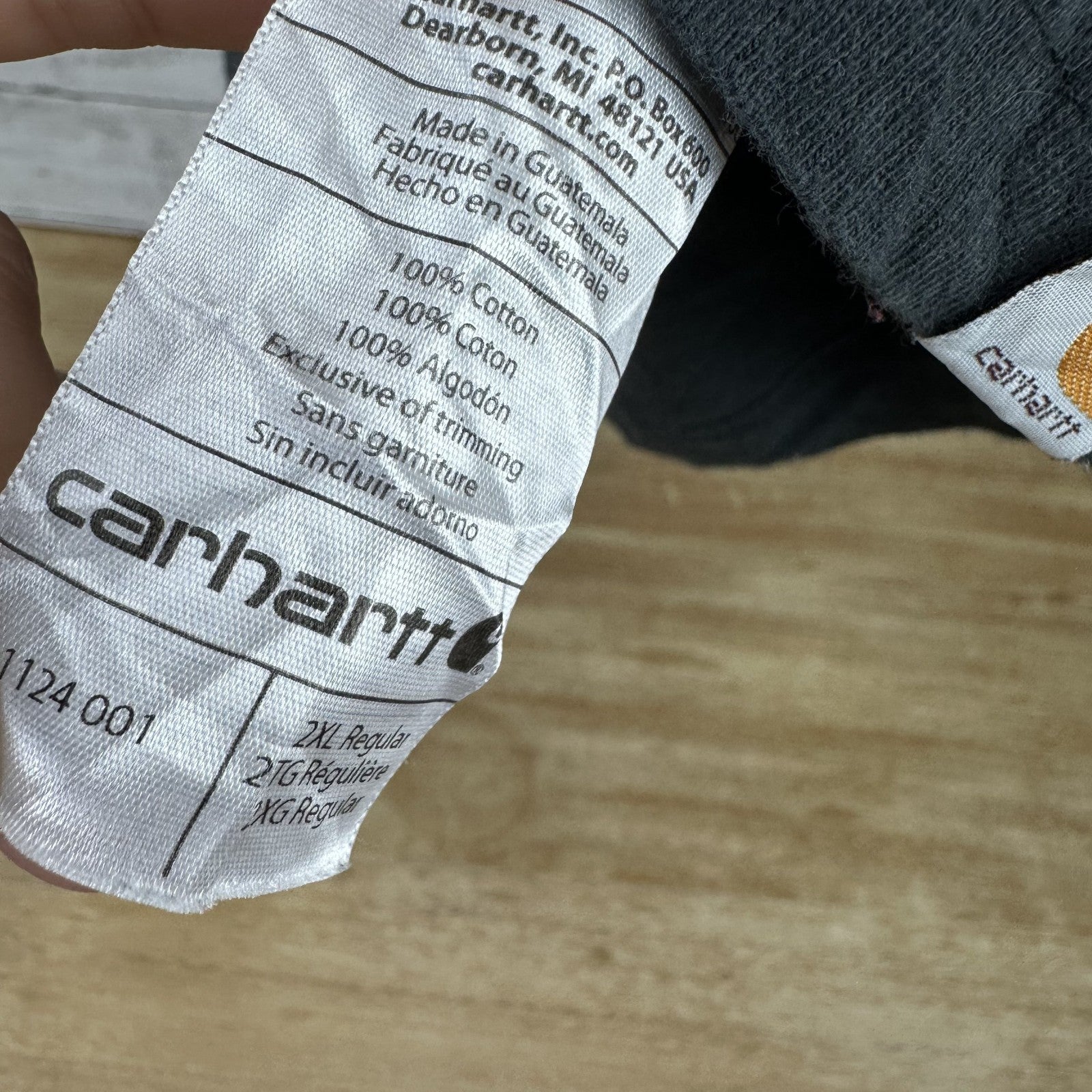 Carhartt Men's 2XL short Sleeve original Fit T Shirt Black Workwear