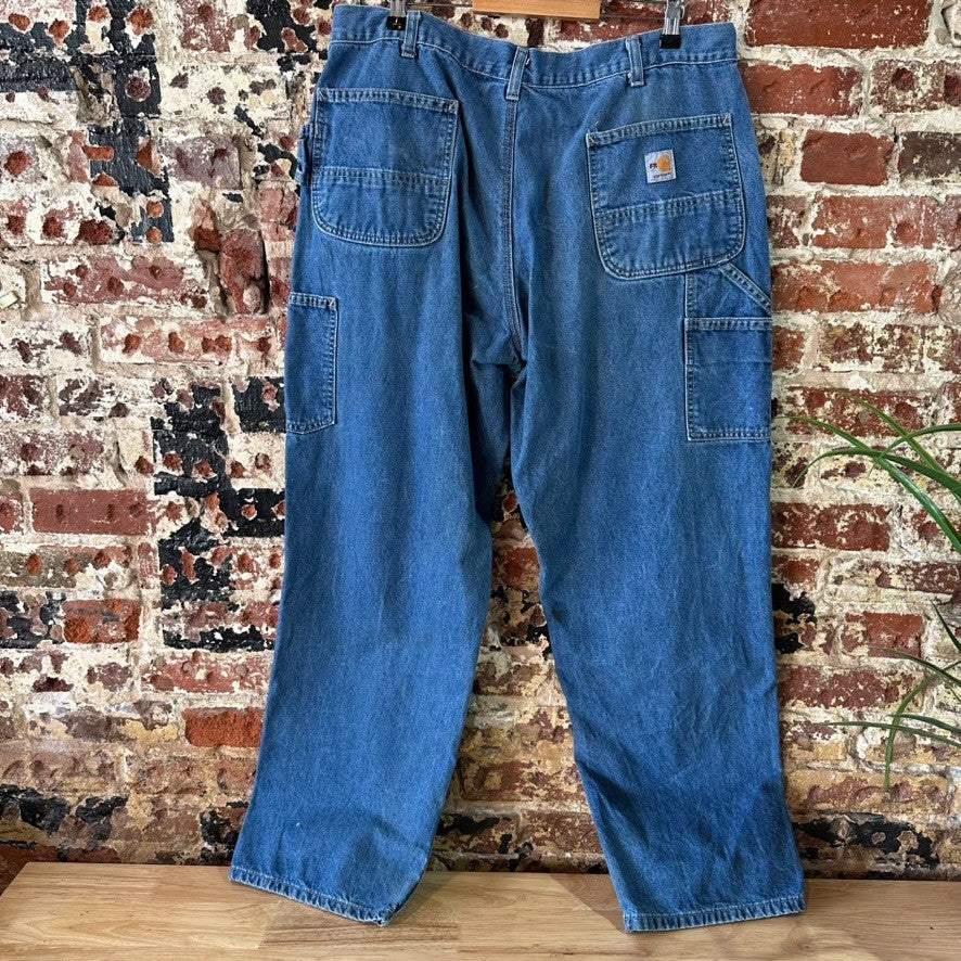 Carhartt Carpenter Jeans FRB13-DNM Mens 40x32 FR Flame Resistant Denim Loose