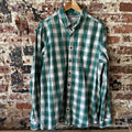 Carhartt Relaxed Fit Long Sleeve Mens Shirt Large Button Green plaid