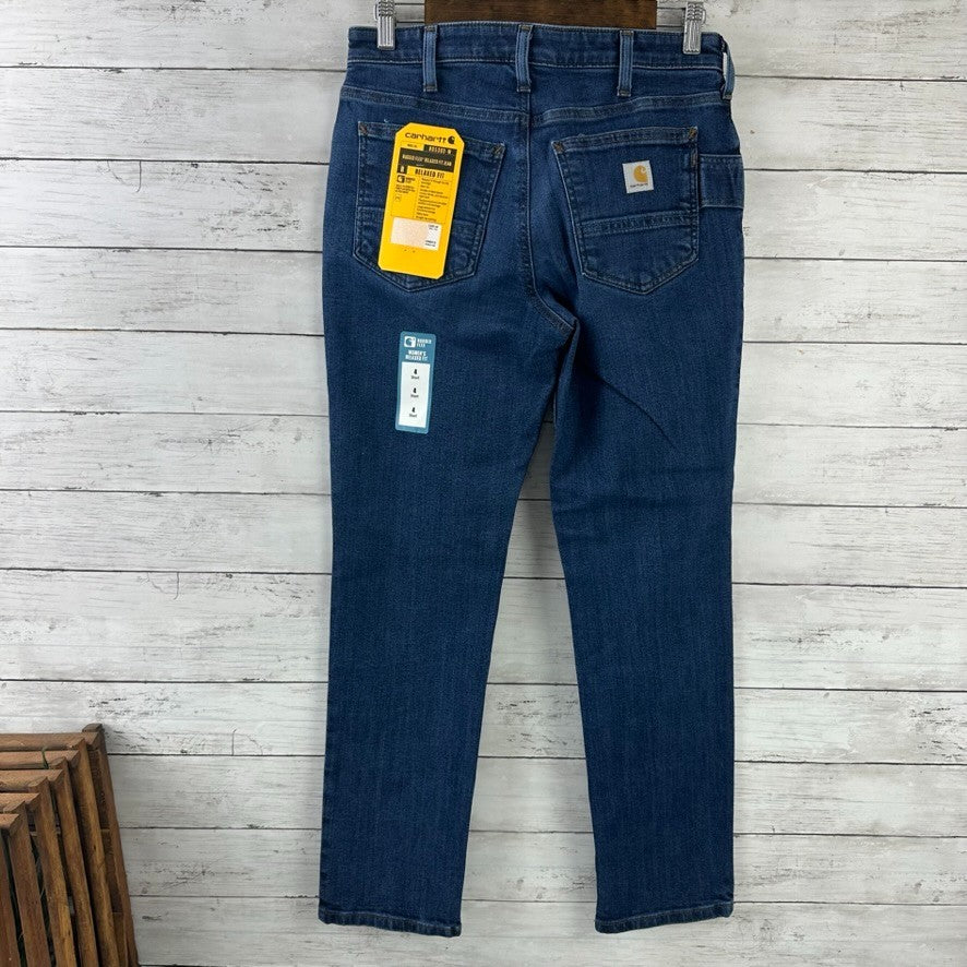 Carhartt Rugged Flex Relaxed Fit Jeans Womens 4 Short BD5853 30x28.5" NWT