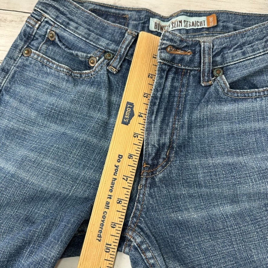 Aeropostale Jeans Men's Size 30x32 Bowery Slim Straight Distressed Blue Denim