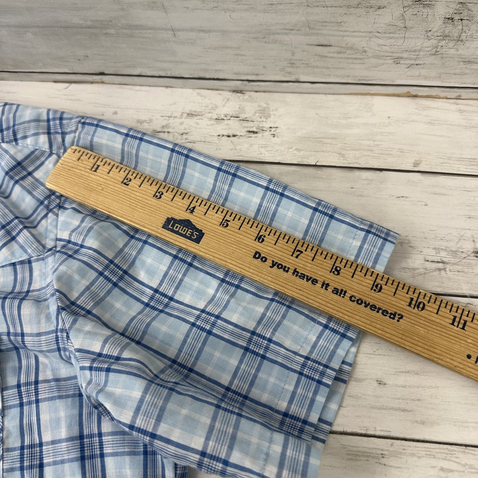 Wrangler Shirt Mens Medium Short Sleeve Button Up Pocket Rockabilly Western Snap