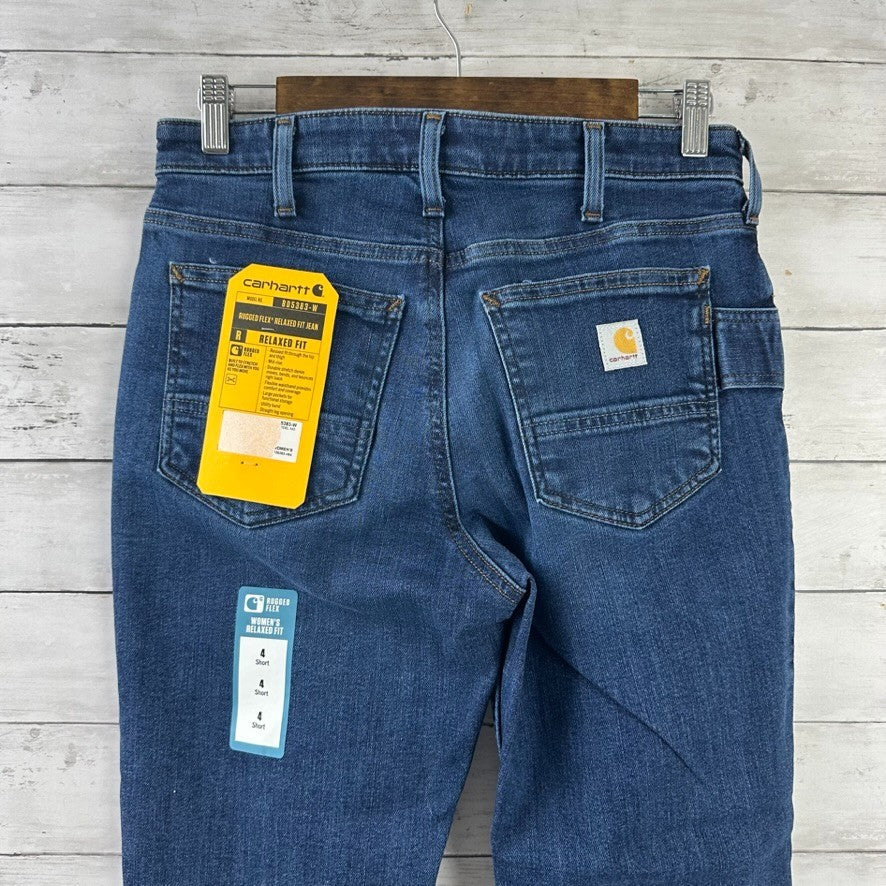 Carhartt Rugged Flex Relaxed Fit Jeans Womens 4 Short BD5853 30x28.5" NWT