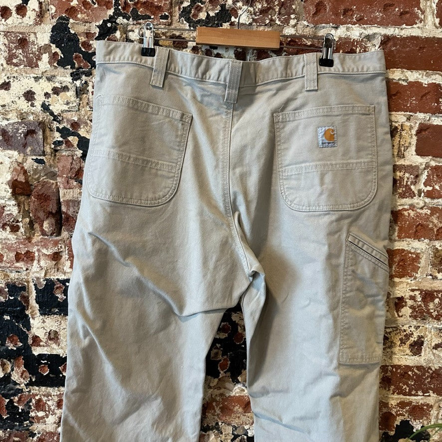 Carhartt Tan Relaxed Fit Pants Mens 40x29 rugged canvas work utility