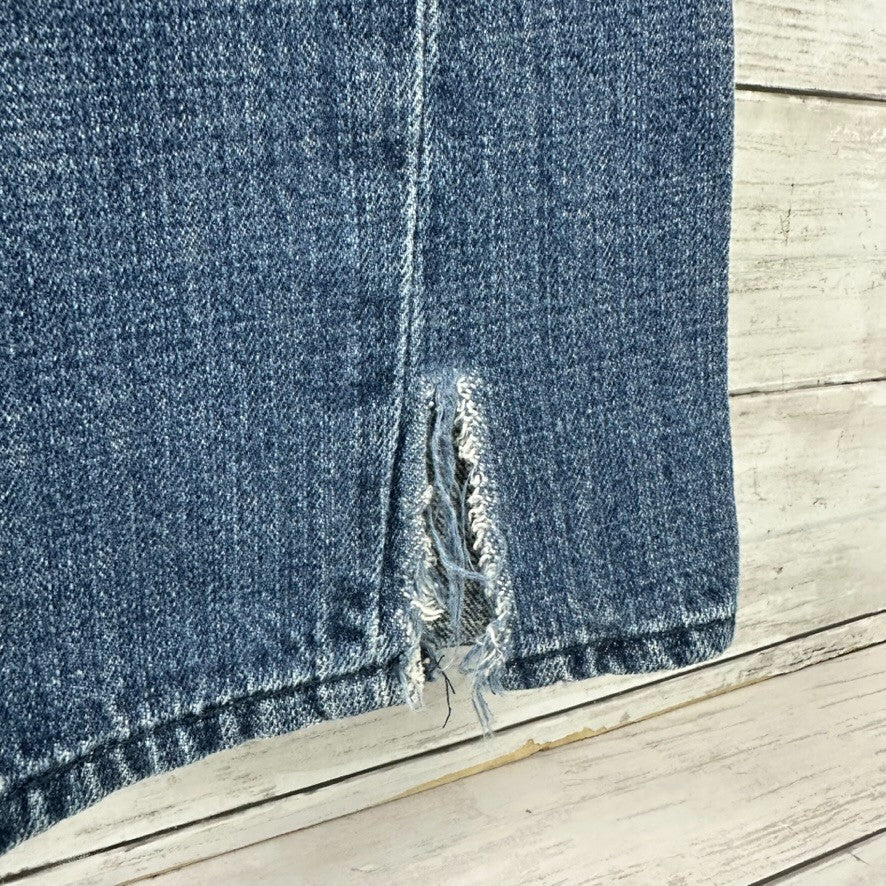 Aeropostale Jeans Men's Size 30x32 Bowery Slim Straight Distressed Blue Denim