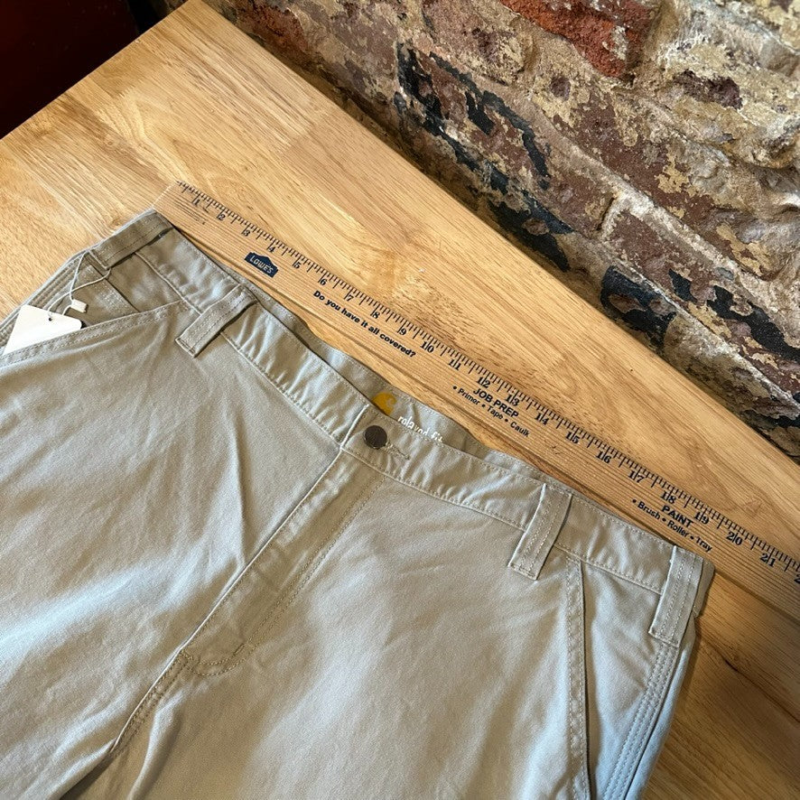 Carhartt Tan Relaxed Fit Pants Mens 40x29 rugged canvas work utility