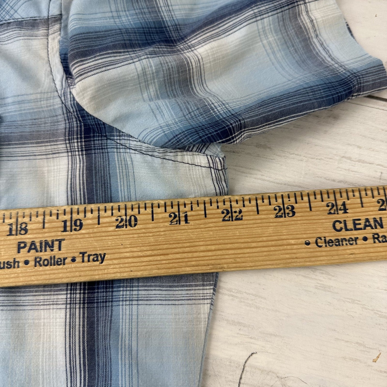 Wrangler Shirt Mens Medium Short Sleeve Button Up Pocket Rockabilly Western Snap