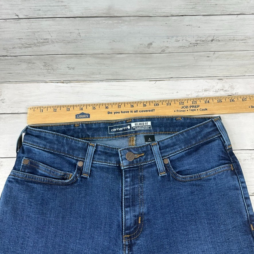Carhartt Rugged Flex Relaxed Fit Jeans Womens 4 Short BD5853 30x28.5" NWT