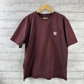 Carhartt Mens Large Short Sleeve T Shirt Original Fit pocket T K87 PRT Port