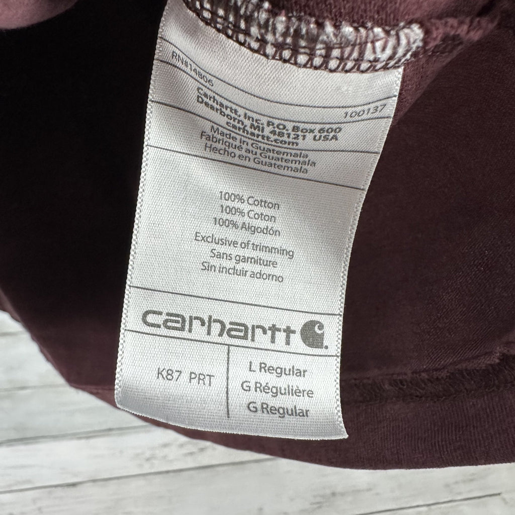 Carhartt Mens Large Short Sleeve T Shirt Original Fit pocket T K87 PRT Port